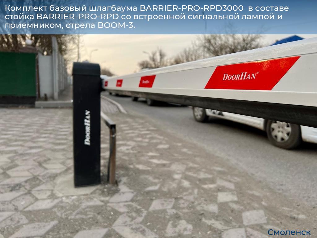Комплект базовый шлагбаума BARRIER-PRO-RPD3000  в составе стойка BARRIER-PRO-RPD со встроенной сигнальной лампой и приемником, стрела BOOM-3., smolensk.doorhan.ru