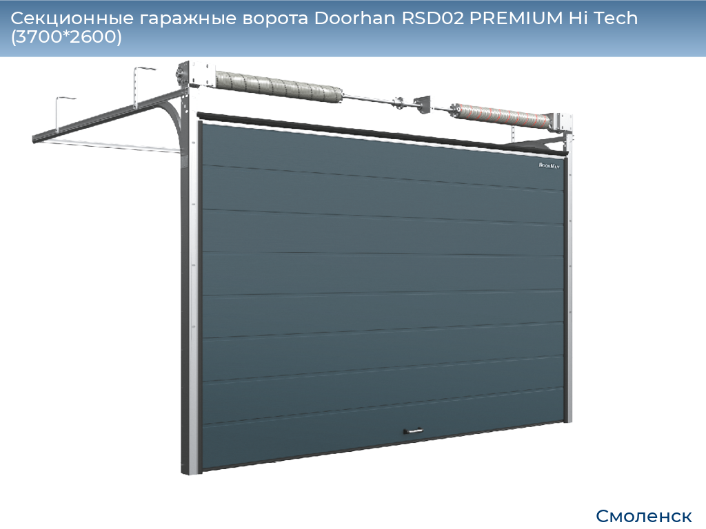 Секционные гаражные ворота Doorhan RSD02 PREMIUM Hi Tech (3700*2600), smolensk.doorhan.ru
