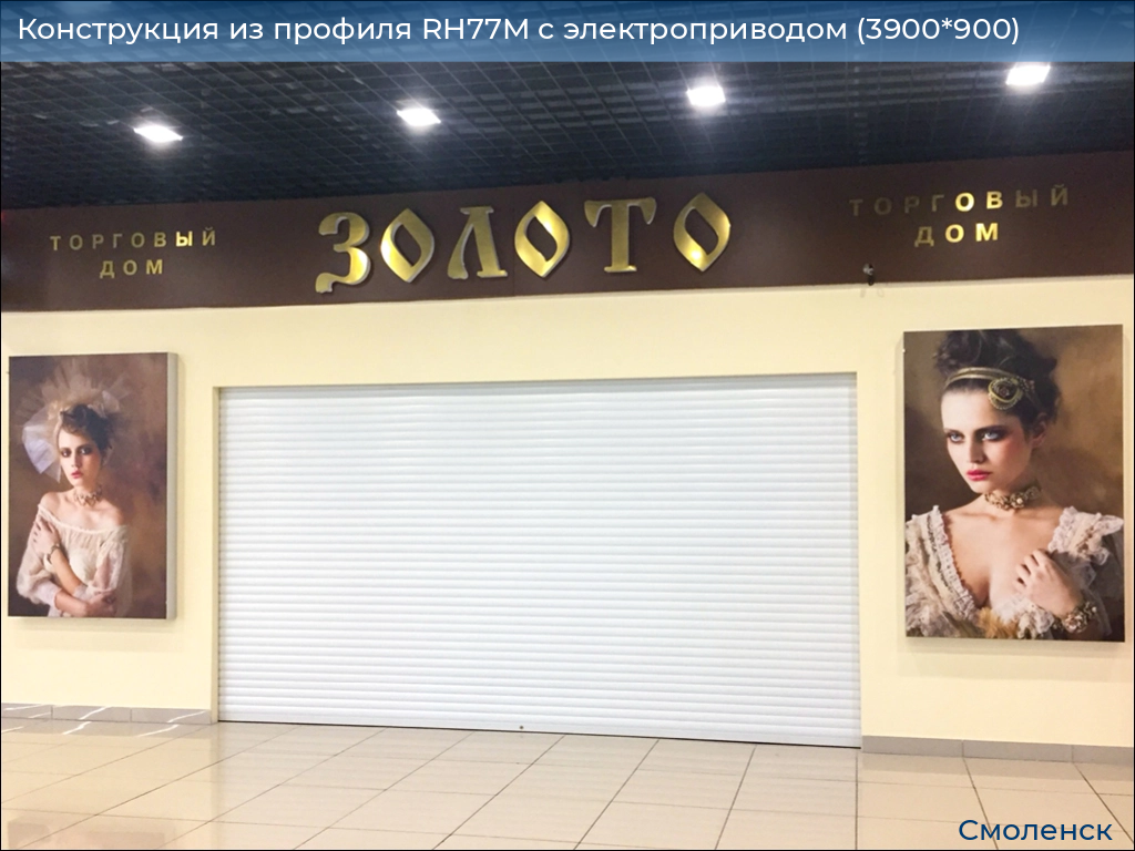 Конструкция из профиля RH77M с электроприводом (3900*900), smolensk.doorhan.ru