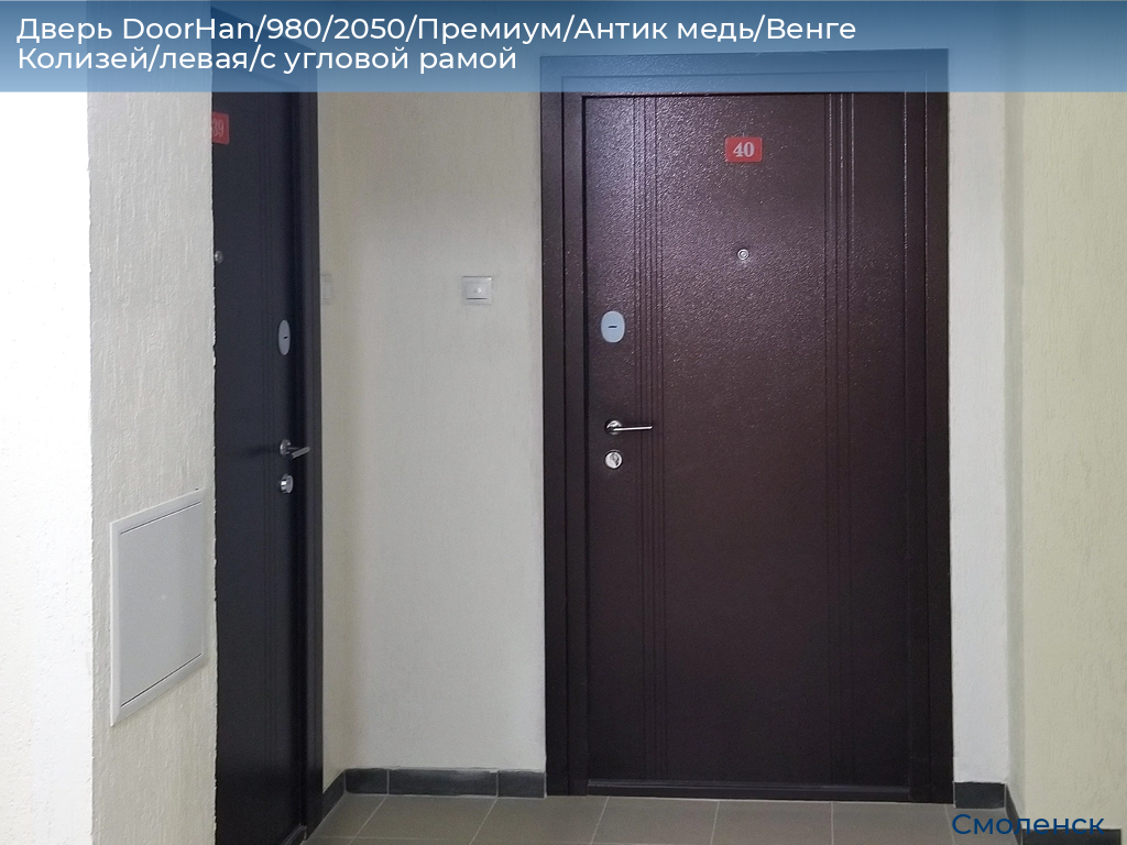 Дверь DoorHan/980/2050/Премиум/Антик медь/Венге Колизей/левая/с угловой рамой, smolensk.doorhan.ru